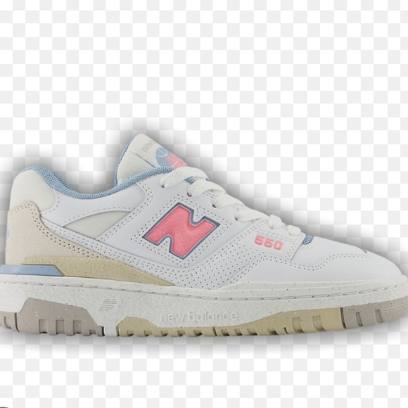 New Balance Kids' White and Pink Sneakers - Picture 2 of 8
